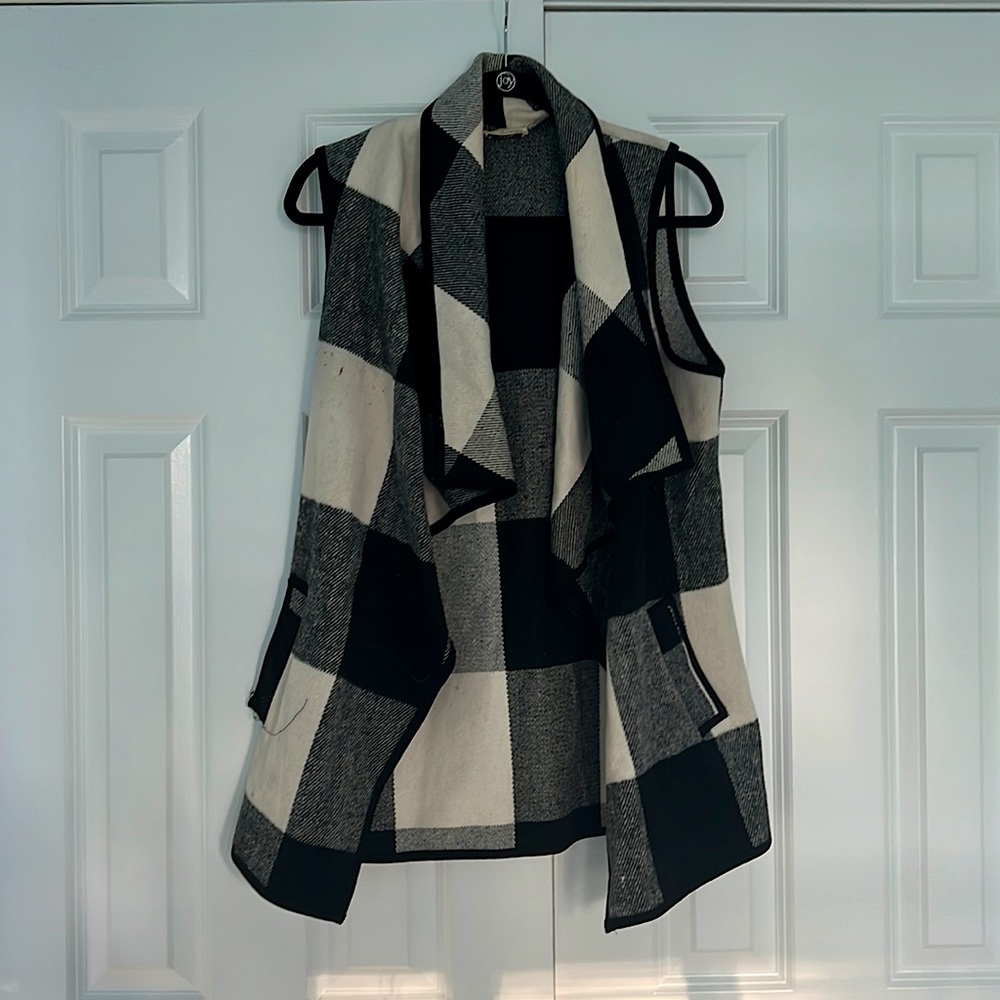 Love + Harmony plaid long vest, size M-L